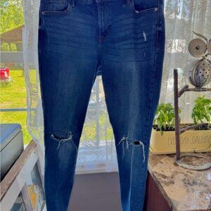 Old Navy Blue Rockstar Skinny Jeans with Distressed Details